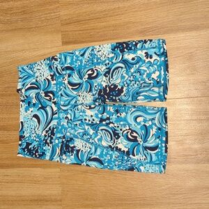 South Beach High Rise Bike Shorts in Mermazing